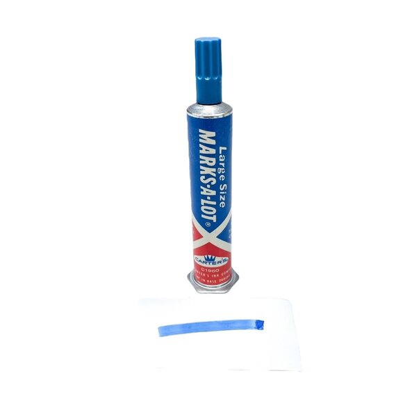 Vintage Large Size MARKS-A-LOT Carter’s Smelly Marker Blue- Aluminum - Picture 1 of 8